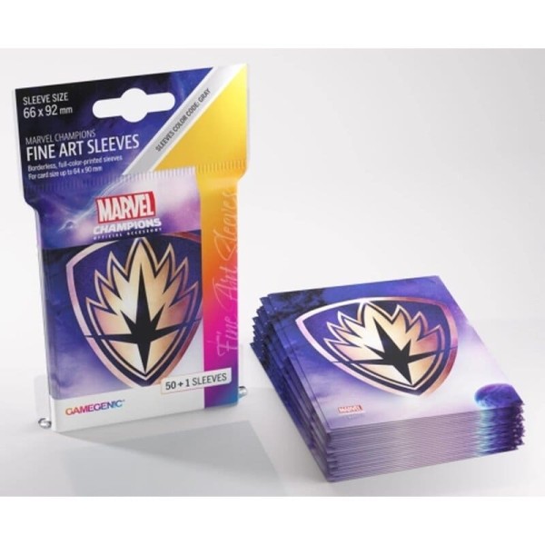 Gamegenic - Marvel Champions FINE ART Sleeves – Guardians of the Galaxy Logo (51 Sleeves)
