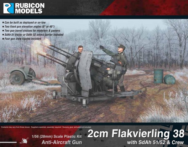 2cm Flakvierling 38 w/ SdAh 51/52 & Crew