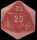 20-seitiger Würfel rot