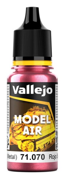 Vallejo Model Air: 070 Turn Signal Red Metal, 17 ml