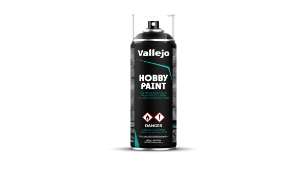 Vallejo Hobby Paint Spray Primer Premium Black (400ml)