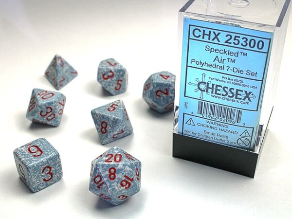 Würfelset: 7 Würfel mehrseitig Speckled Air