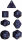 Würfelset: 7 Würfel mehrseitig Speckled Cobalt