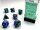 Würfelset: 7 Würfel mehrseitig Gemini Blue-Green w/gold