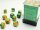 Würfelset: 36 Würfel 6-seitig 12mm Gemini Gold-Green/white