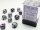 Würfelset: 36 Würfel 6-seitig 12mm Gemini Purple-Steel/white