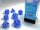 Würfelset: 7 Würfel mehrseitig Frosted Blue/white