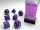 Würfelset: 7 Würfel mehrseitig Lustrous Purple/gold