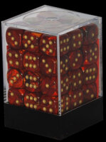 Würfelset: 36 Würfel 6-seitig Scarab Scarlet/gold