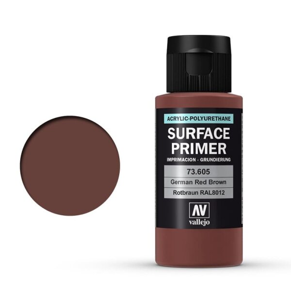 Vallejo Surface Primer German Red Brown (RAL8012) (60ml)