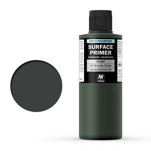 Vallejo Surface Primer UK Bronze Green (200ml)