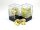 Würfel-Set: 2 Würfel sechseitig Farbe Metallic Gold (16mm)