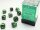 Würfelset: 36 Würfel 6-seitig 12mm Gemini Black-Grey w/green