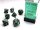 Würfelset: 7 Würfel mehrseitig Gemini Black-Grey w/green