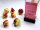 Würfelset: 7 Würfel mehrseitig Gemini Red-Yellow w/silver