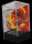 Würfelset: 7 Würfel mehrseitig Gemini Red-Yellow w/silver