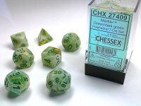 Würfelset: 7 Würfel mehrseitig Marbe Green with...