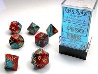 Würfelset: 7 Würfel mehrseitig Gemini Red-Teal...