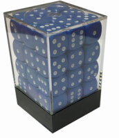 Würfelset: 36 Würfel, 12mm, opaque, blau