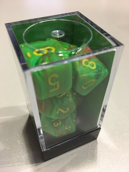 Würfelset: 7 Würfel mehrseitig Vortex Slime/yellow