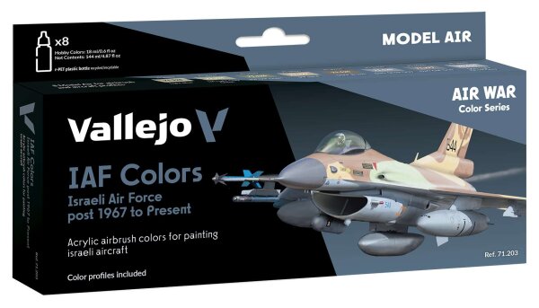 Model Air: Set Israeli Air Force (IAF) Colors Post 1967 to Present (8)