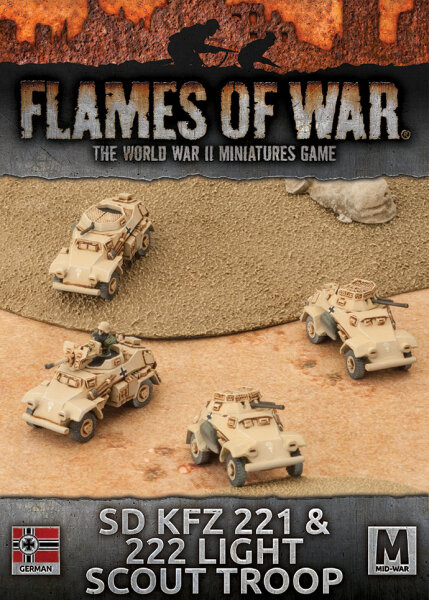 Flames of War GE: SdKfz 221 & 222 Light Scout Platoon (x4)