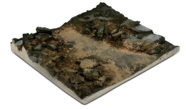 Scenics Diorama Bases: 14x14cm Rubble Street Section