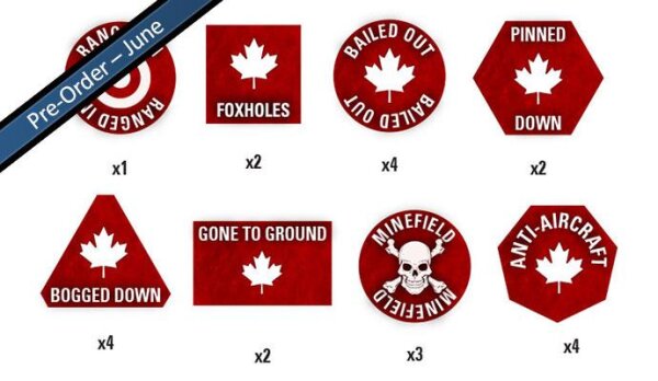 Team Yankee Canadian Token Set (x22)