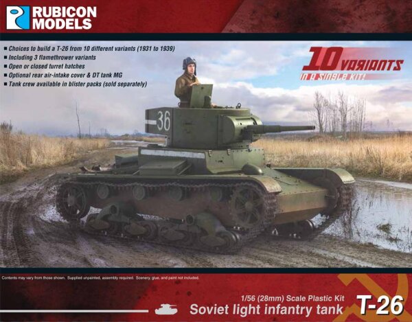 Soviet T-26 Light Tank (10 Variants)