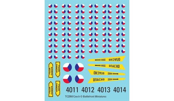 Team Yankee Czechoslovakian Decal Set