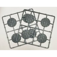 Renedra: Plastik Bases 40mm rund paved (x8)
