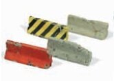 Damaged Concrete Barriers
