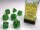 Würfelset: 7 Würfel mehrseitig Borealis Marple Green w/yello