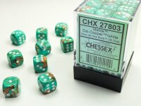Würfelset: 36 Würfel 6-seitig Marble Oxi-Copper...