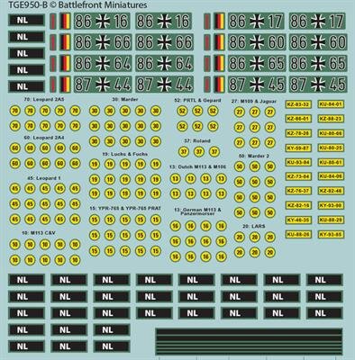 Team Yankee West German Decal Set
