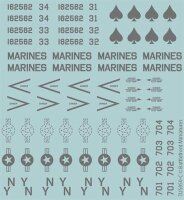 Team Yankee WW3 American Decal Set