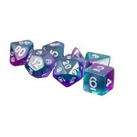 Blue Aurora 16mm Resin Poly Dice Set