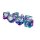 Blue Aurora 16mm Resin Poly Dice Set