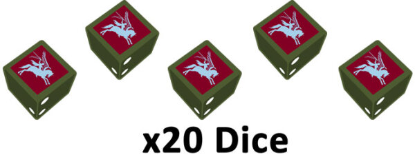 Flames of War BR: 6th Armoured Dice Set (x20)