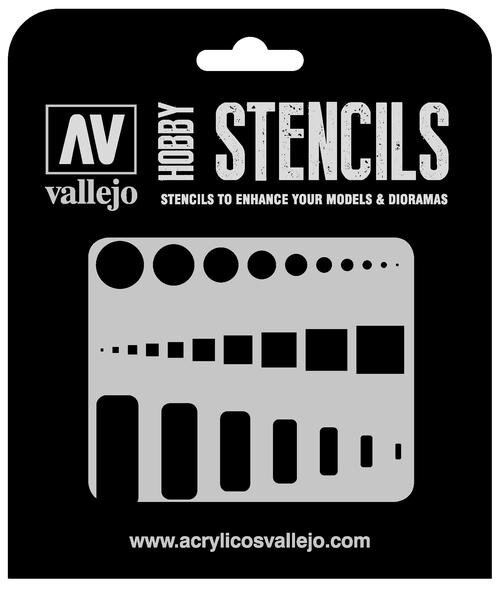 Vallejo Hobby Stencils: Access Trap Doors Markings