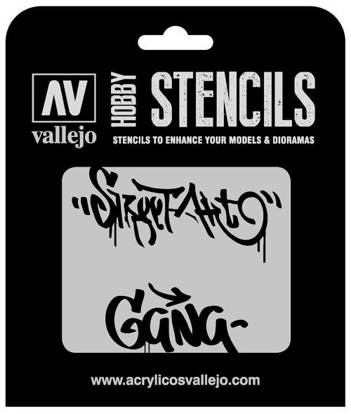 Vallejo Hobby Stencils: Street Art Num. 2 Markings