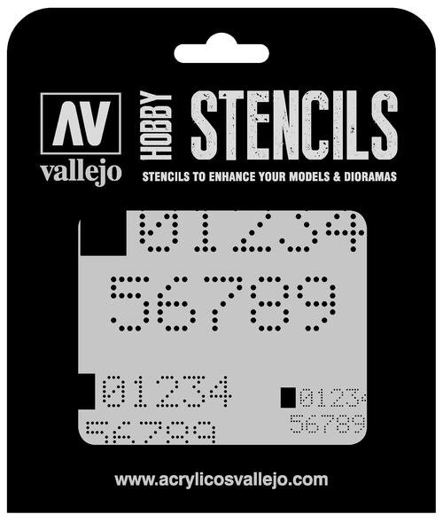 Vallejo Hobby Stencils: Digital Numbers