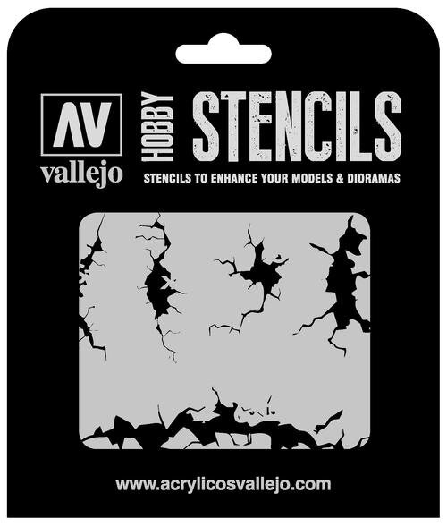 Vallejo Hobby Stencils: Cracked Wall