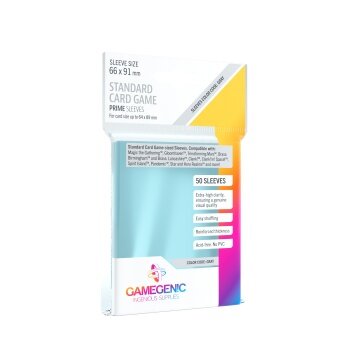 Gamegenic PRIME Standard Card Game Sleeves 66 x 91 (grey)
