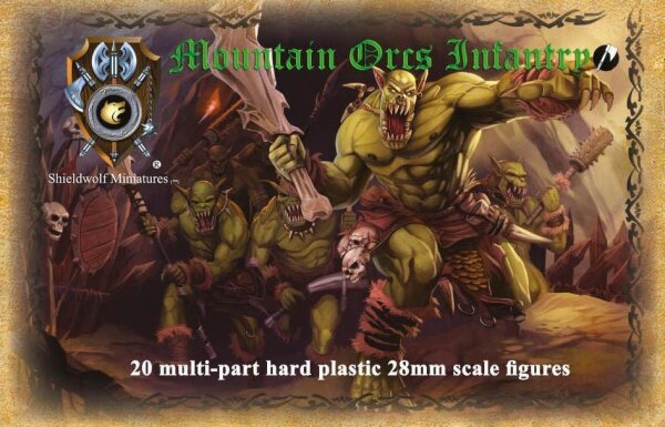 Shieldwolf Miniatures: Mountain Orcs Infantry (x20 Plastic)