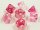 Würfelset: Polyhedral Clear-Pink/white Luminary 7-Die Set