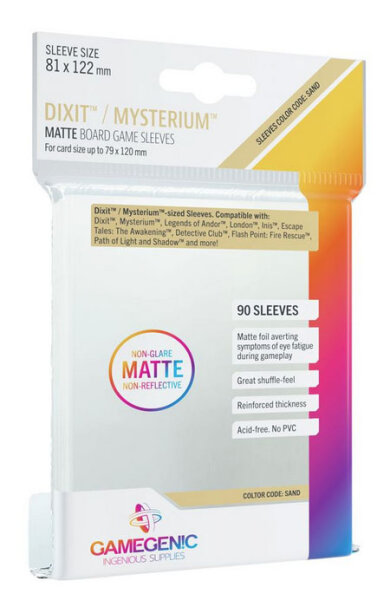Gamegenic MATTE Dixit Sleeves 81 x 122 mm Clear