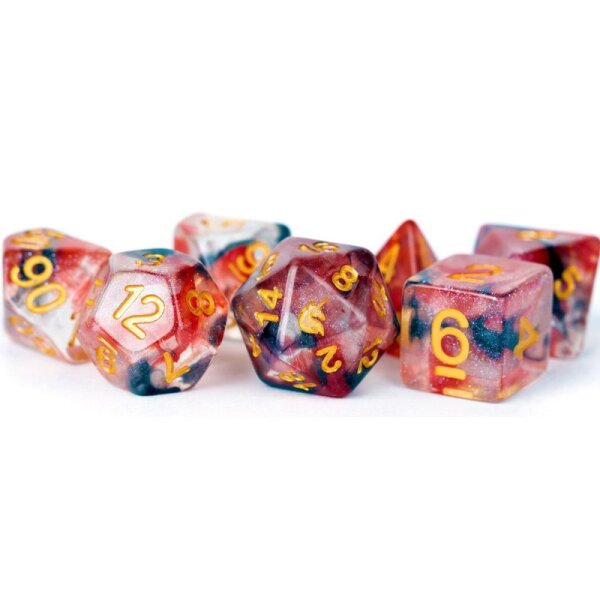 Phoenix Ash 16mm Poly Dice Set
