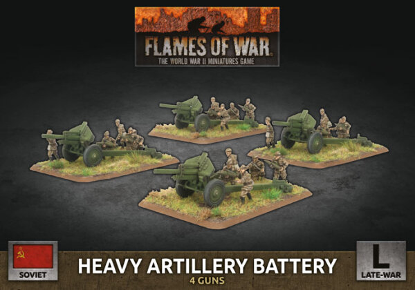 Flames of War SU: Heavy Artillery Battery (x4 Plastik)