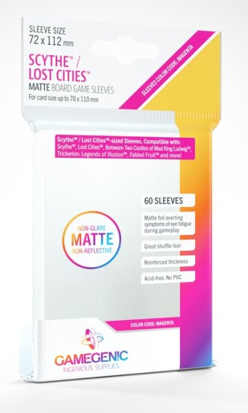 Gamegenic MATTE Scythe/Lost Cities Sleeves 72 x 112 mm (60)